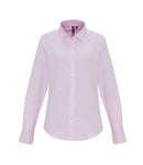 Premier Ladies Long Sleeve Striped Oxford Shirt-8