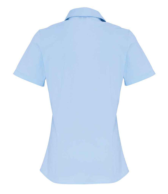 Premier Ladies Short Sleeve Stretch Fit Poplin Shirt