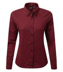 Premier Ladies Maxton Check Long Sleeve Shirt-1
