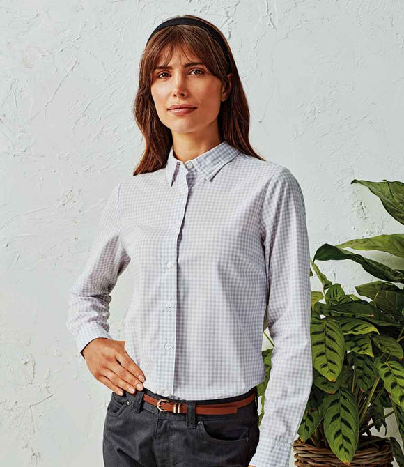 Premier Ladies Maxton Check Long Sleeve Shirt