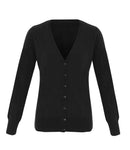 Premier Ladies Essential Acrylic V Neck Cardigan-1