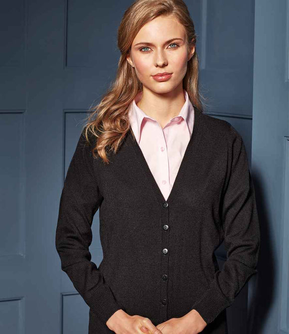 Premier Ladies Essential Acrylic V Neck Cardigan