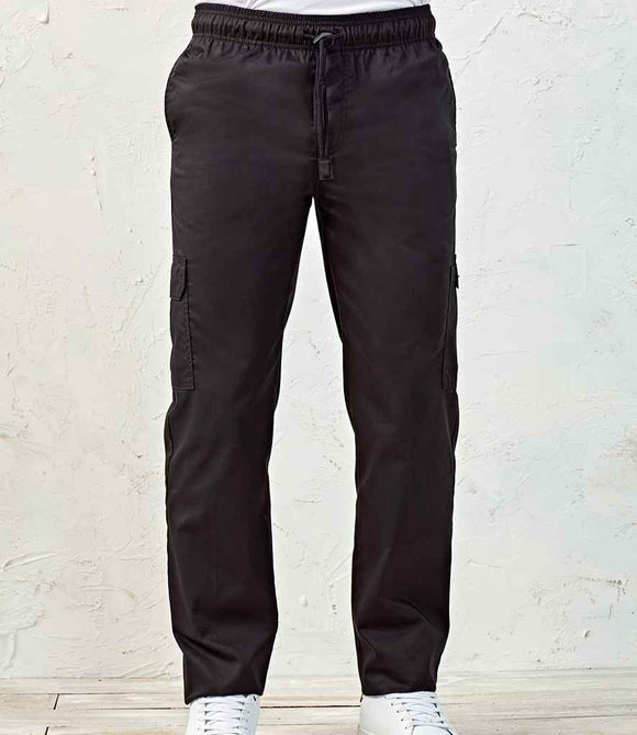 Premier Essential Chef's Cargo Trousers | Black