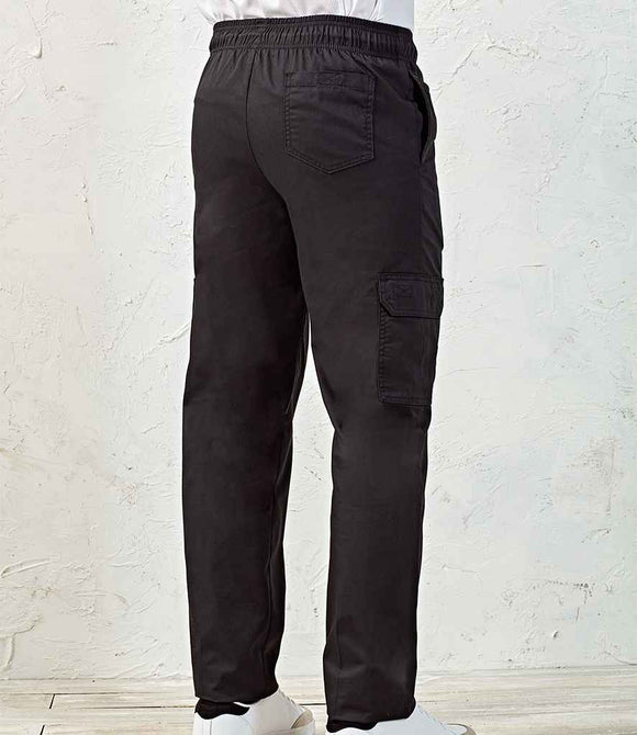 Premier Essential Chef's Cargo Trousers | Black