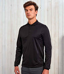 Premier Long Sleeve Coolchecker Pique Polo Shirt-2