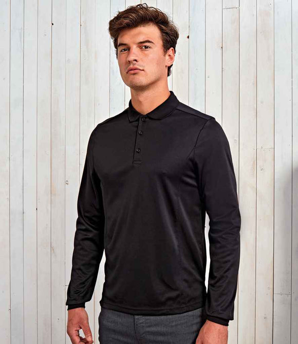 Premier Long Sleeve Coolchecker Pique Polo Shirt