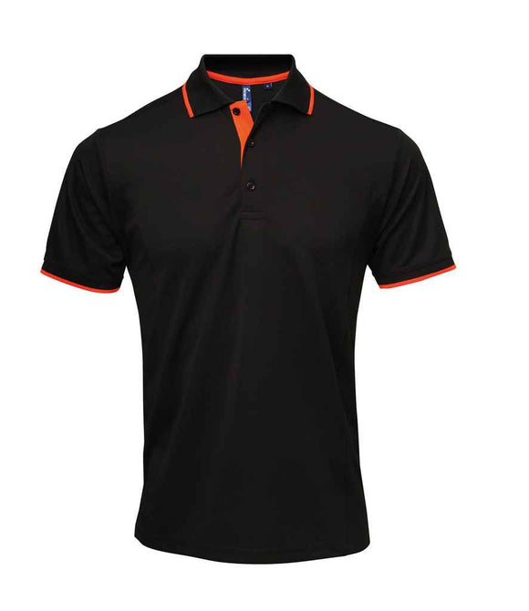Premier Contrast Coolchecker Pique Polo Shirt