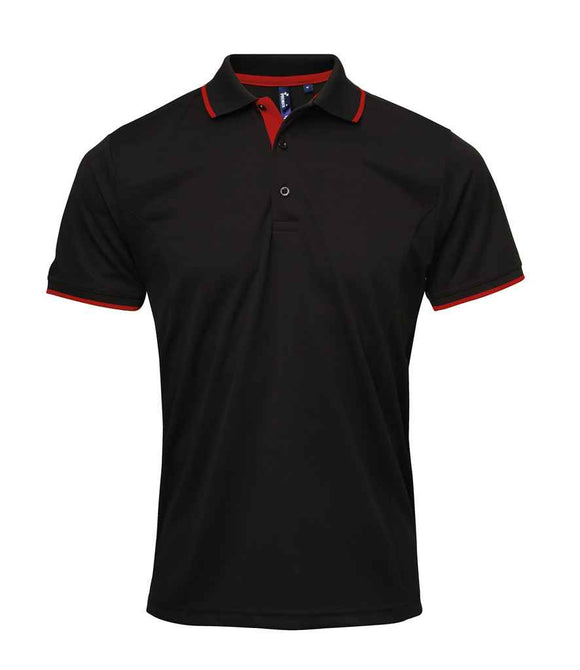 Premier Contrast Coolchecker Pique Polo Shirt