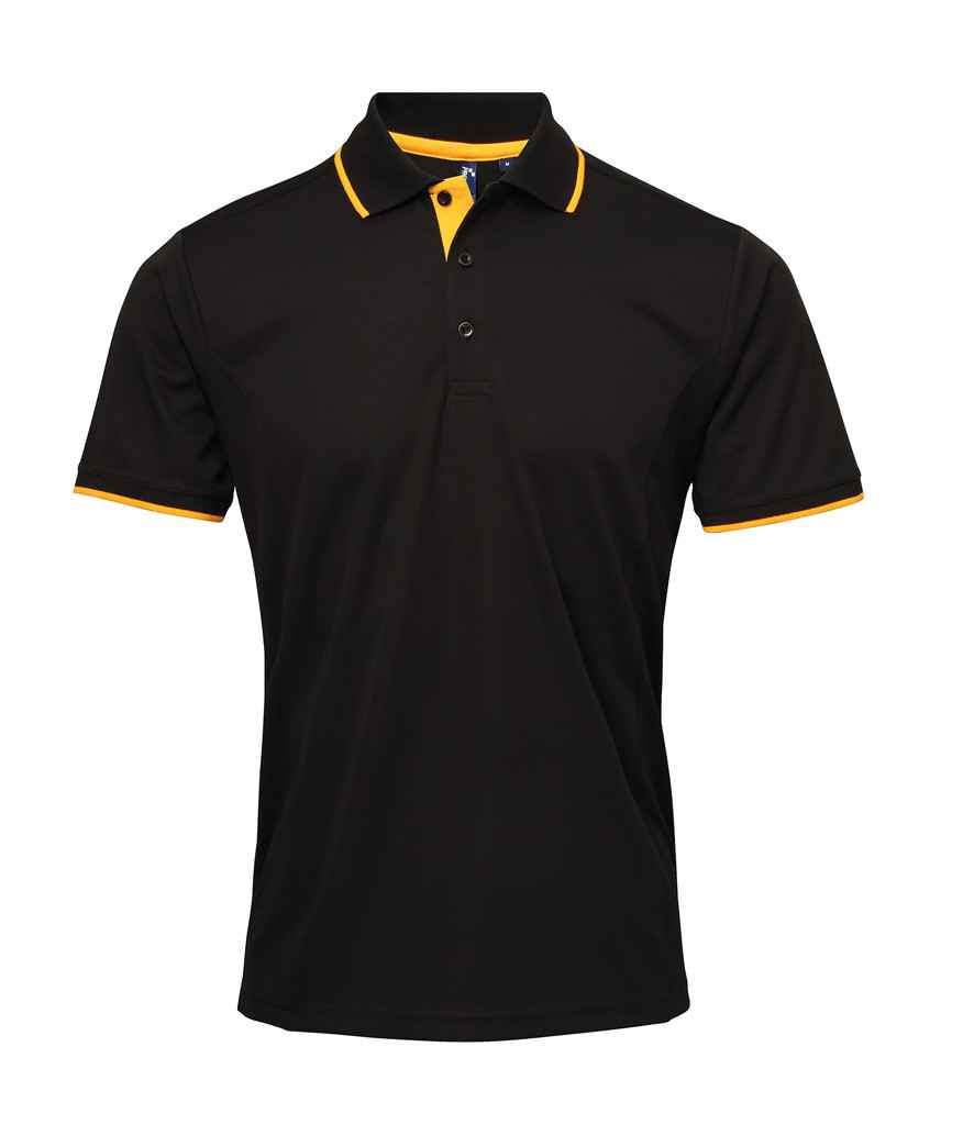 Premier Contrast Coolchecker Pique Polo Shirt