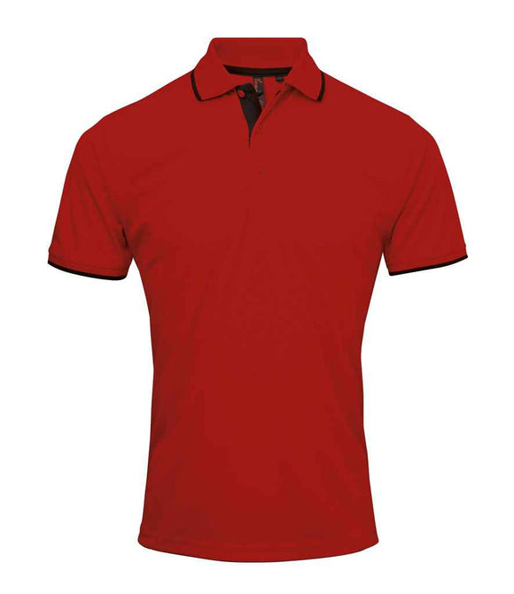 Premier Contrast Coolchecker Pique Polo Shirt