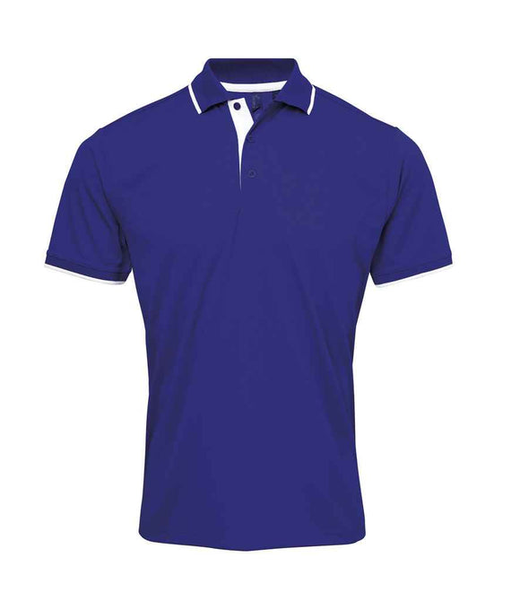 Premier Contrast Coolchecker Pique Polo Shirt
