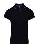 Premier Ladies Contrast Coolchecker Pique Polo Shirt-5