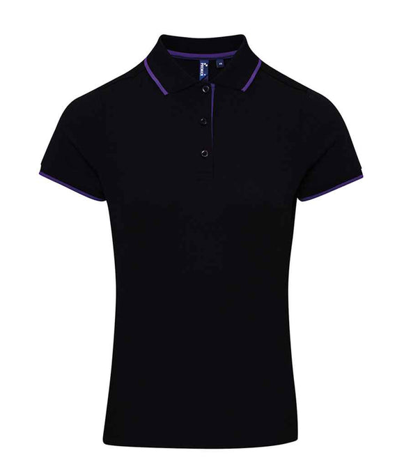Premier Ladies Contrast Coolchecker Pique Polo Shirt