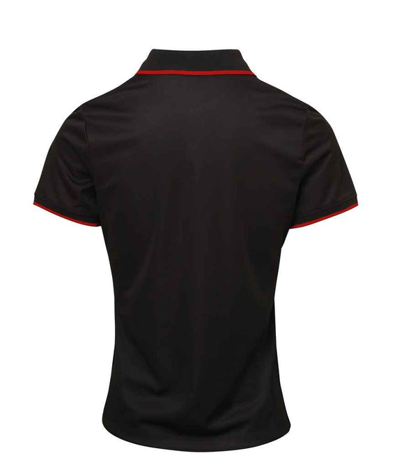 Premier Ladies Contrast Coolchecker Pique Polo Shirt