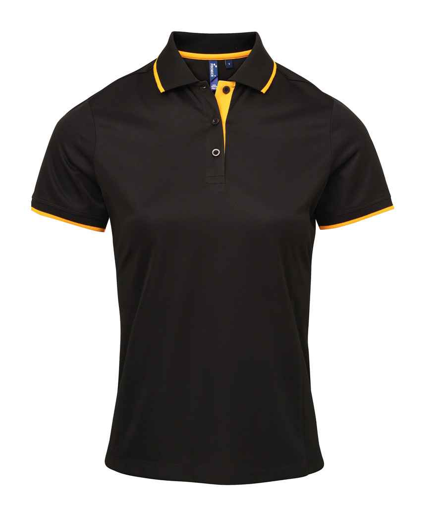 Premier Ladies Contrast Coolchecker Pique Polo Shirt