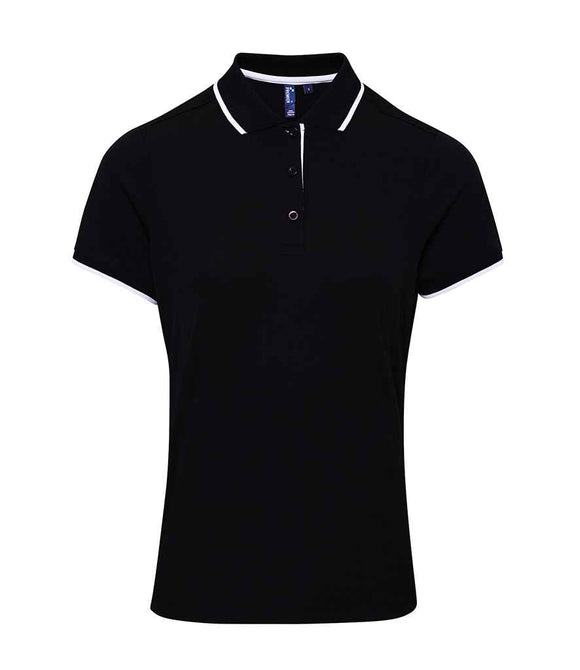 Premier Ladies Contrast Coolchecker Pique Polo Shirt