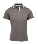 Premier Ladies Contrast Coolchecker Pique Polo Shirt-19