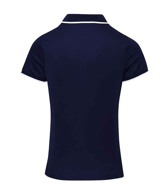 Premier Ladies Contrast Coolchecker Pique Polo Shirt
