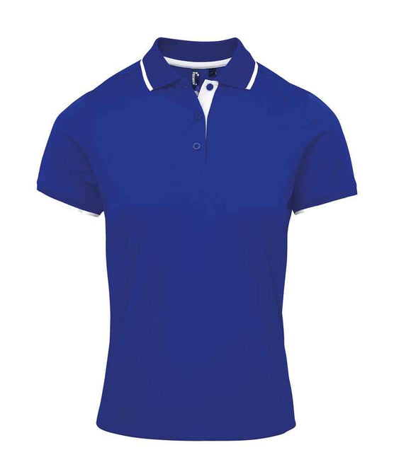 Premier Ladies Contrast Coolchecker Pique Polo Shirt