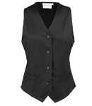 Premier Ladies Hospitality Waistcoat | Black-1
