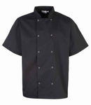 Premier Unisex Short Sleeve Stud Front Chef's Jacket-1