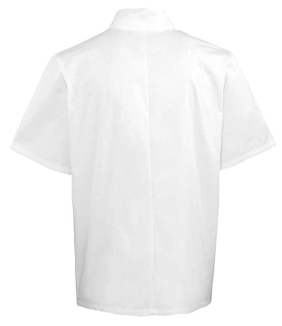 Premier Unisex Short Sleeve Stud Front Chef's Jacket