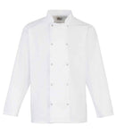 Premier Unisex Long Sleeve Stud Front Chef's Jacket-5