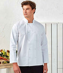 Premier Unisex Long Sleeve Stud Front Chef's Jacket-4