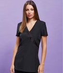 Premier Ladies Rose Short Sleeve Tunic | Black-2