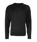 Premier Knitted Cotton Acrylic V Neck Sweater-1