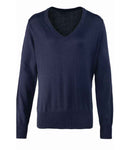 Premier Ladies Knitted Cotton Acrylic V Neck Sweater-3