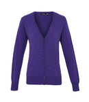 Premier Ladies Cotton Acrylic V Neck Cardigan-5