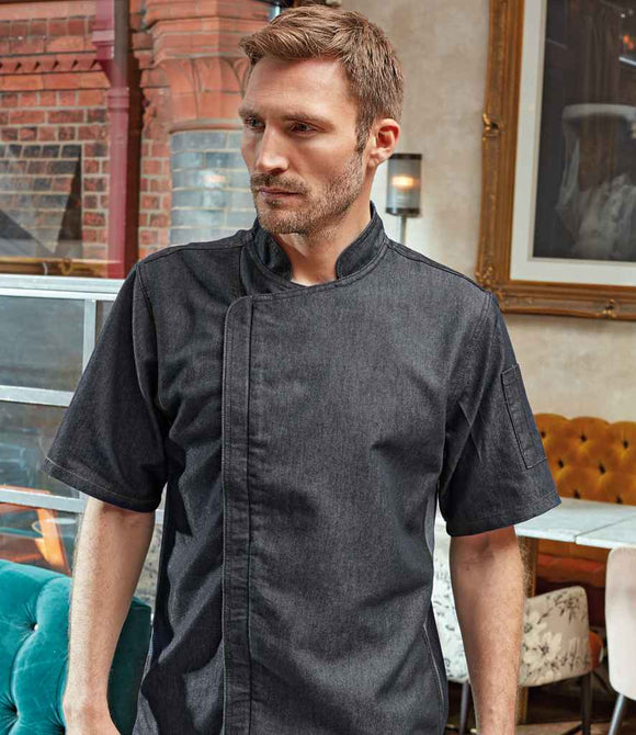 Premier Short Sleeve Zipped Chef's Jacket