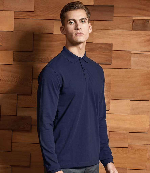 Premier  Essential Unisex Long Sleeve Polo Shirt