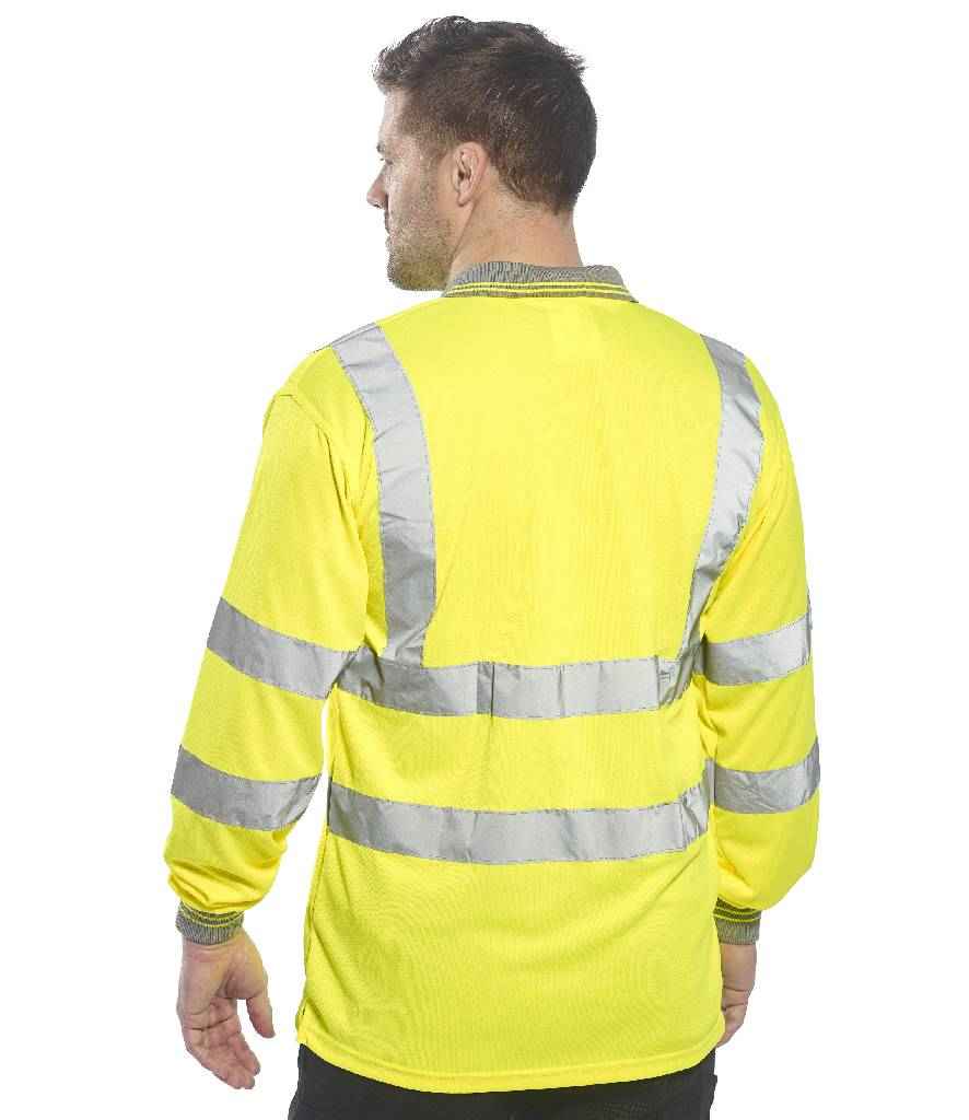 Portwest Hi-Vis Long Sleeve Polo Shirt