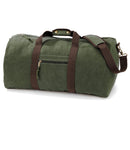 Quadra Vintage Canvas Holdall-5