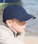 Result Kids Low Profile Heavy Brushed Cotton Cap with Sandwich Peak-2