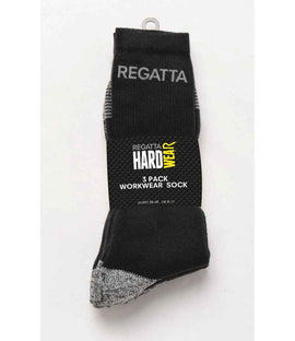 Regatta 3 Pack Workwear Socks | Black