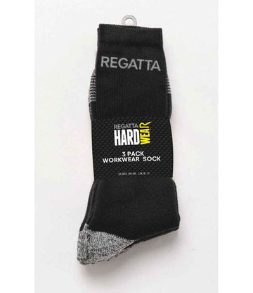 Regatta 3 Pack Workwear Socks | Black