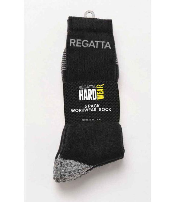 Regatta 3 Pack Workwear Socks | Black