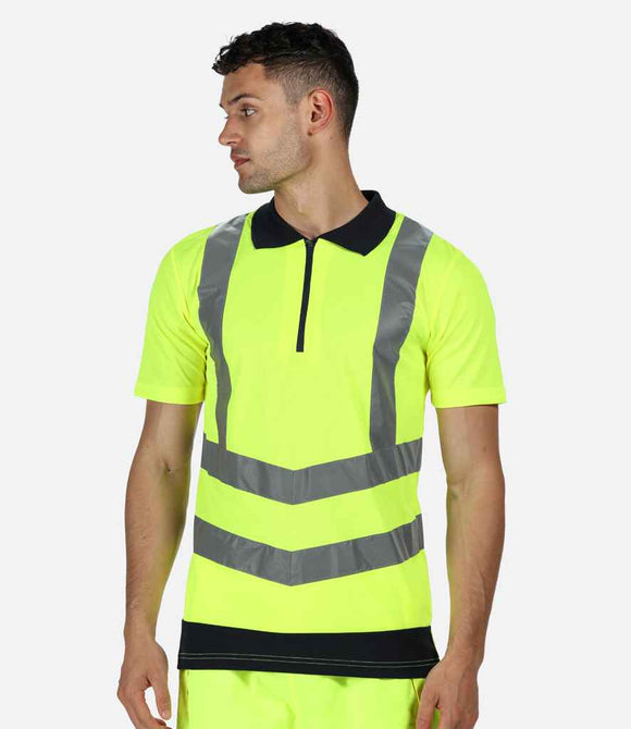 Regatta High Visibility Pro Contrast Pique Polo Shirt