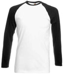 Fruit of the Loom Contrast Long Sleeve Baseball T-Shirt-4