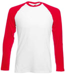 Fruit of the Loom Contrast Long Sleeve Baseball T-Shirt-6