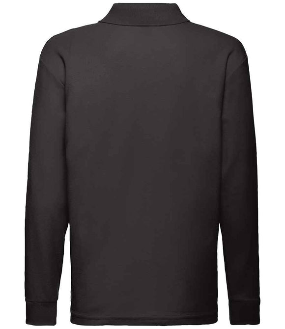 Fruit of the Loom Kids Long Sleeve Poly/Cotton Pique Polo Shirt
