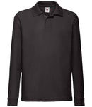 Fruit of the Loom Kids Long Sleeve Poly/Cotton Pique Polo Shirt-4
