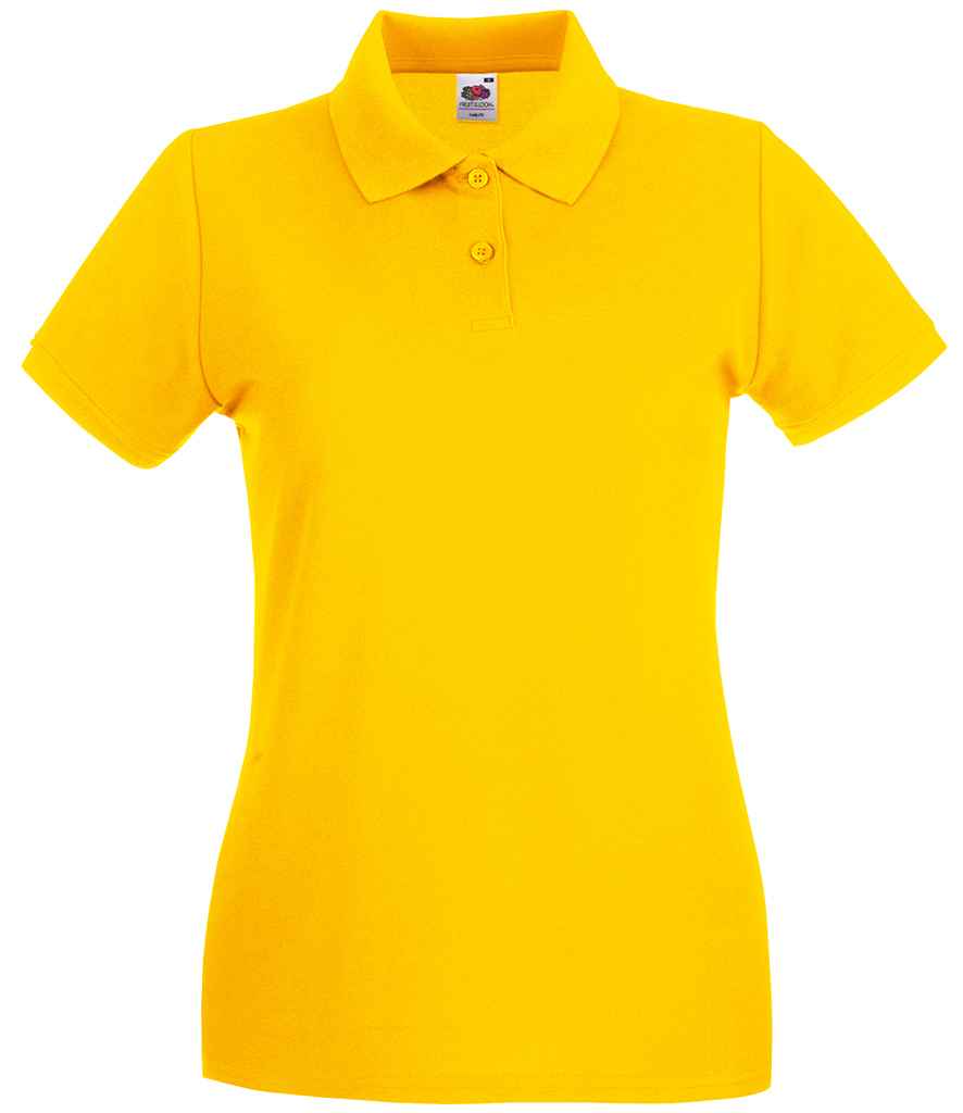 Fruit of the Loom Lady-Fit Premium Cotton Pique Polo Shirt