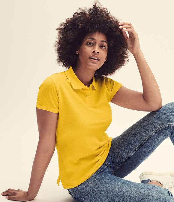Fruit of the Loom Lady-Fit Premium Cotton Pique Polo Shirt