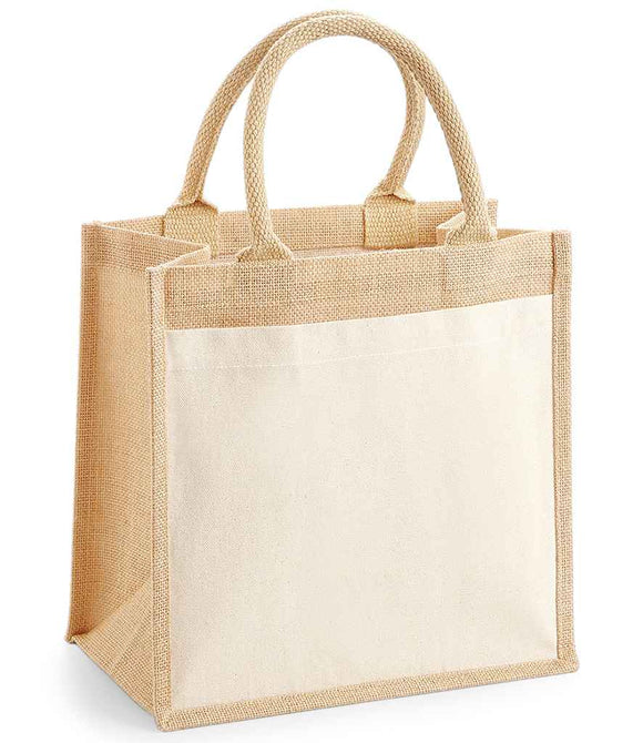 Westford Mill Pocket Jute Midi Tote | Natural