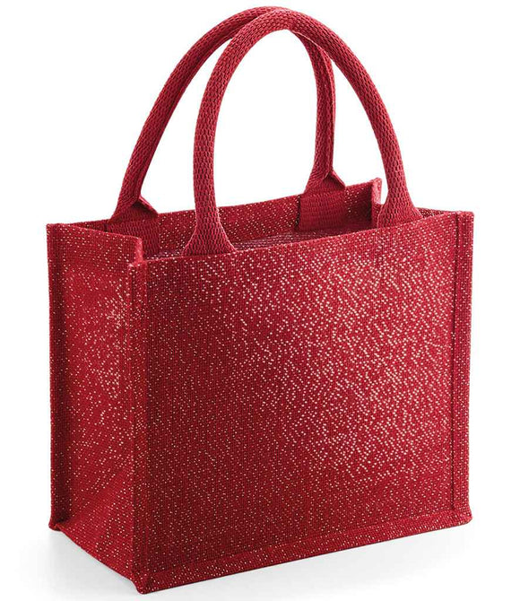 Westford Mill Shimmer Jute Mini Gift Bag | Natural Gold