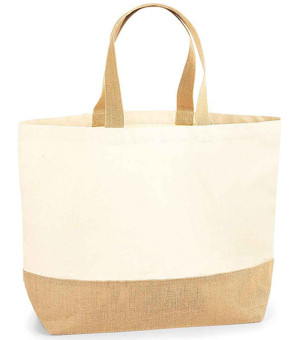 Westford Mill Jute Base Canvas Tote XL | Natural